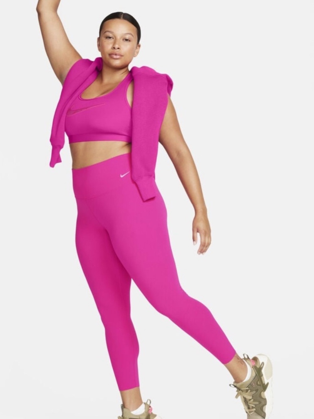 Nike Fuchsia High-Waist Zenvy Leggings